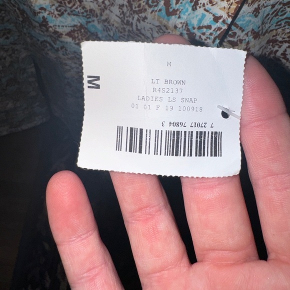 Panhandle Women Medium Long Sleeve Pearl Snap - Picture 4 of 5